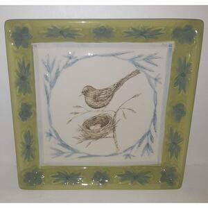 Bird Plate With Nest and‎ Eggs and Decorative Border MWW Market